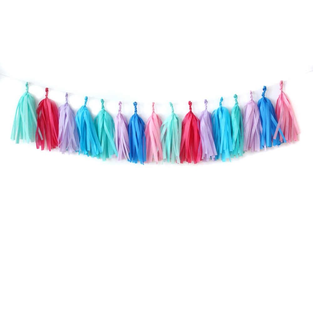 Cakewalk Fringe Tissue Tassel Garland Kit or Fully Assembled