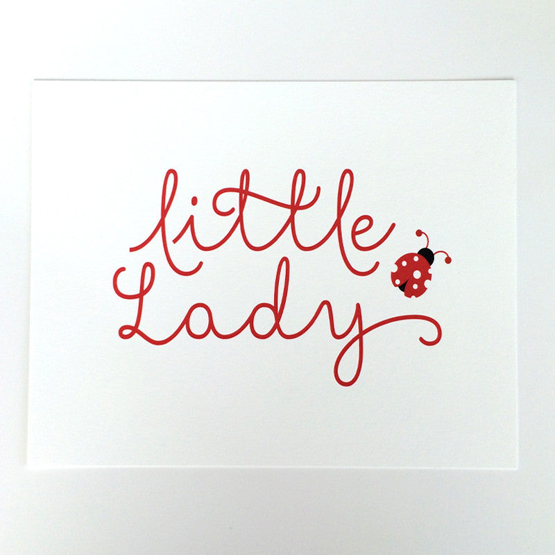 Children's Little Lady, lady bug Art Print