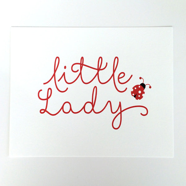 Children's Little Lady, lady bug Art Print