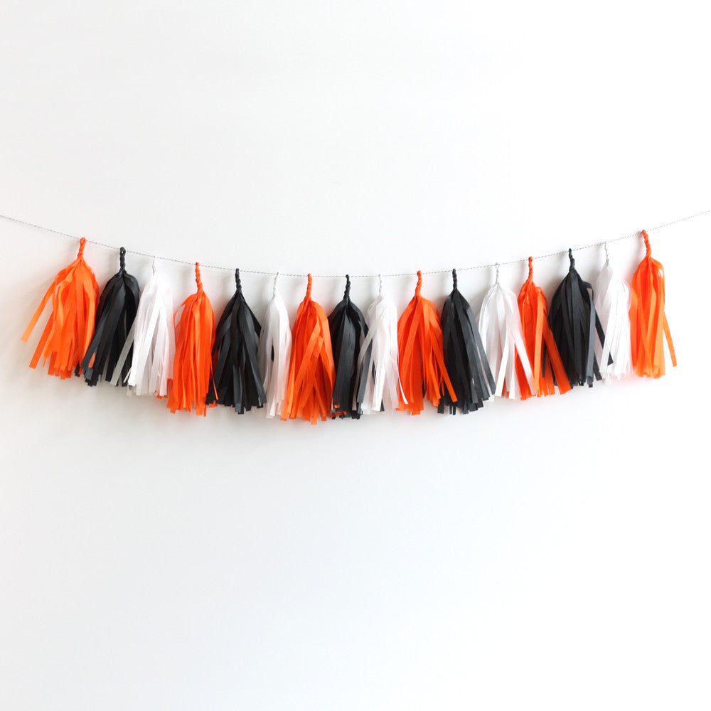 Classic Halloween Fringe Tassel Garland Kit or Fully Assembled