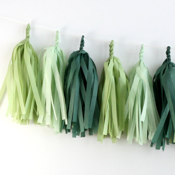 Evergreen Wreath Christmas Fringe Tassel Garland Kit or Fully Assembled