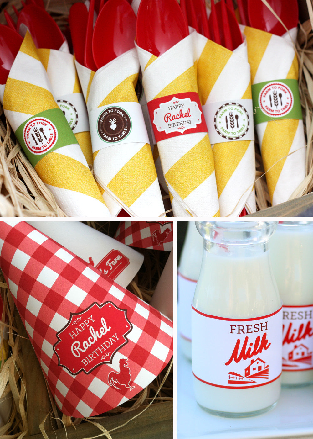 Vintage Barnyard printable party collection