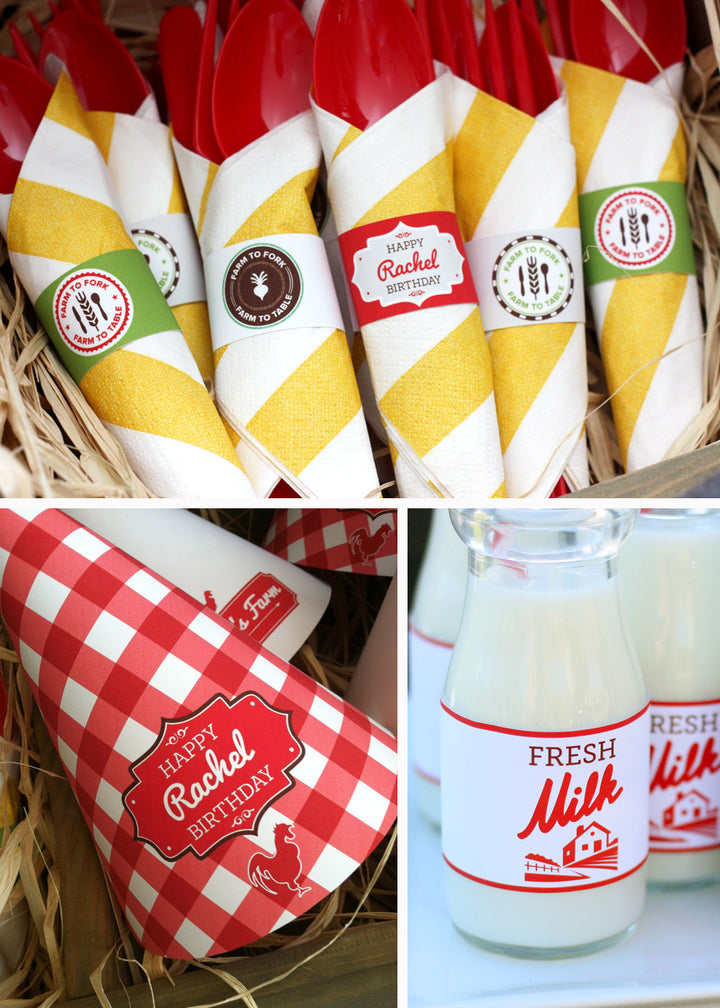 Vintage Barnyard printable party collection