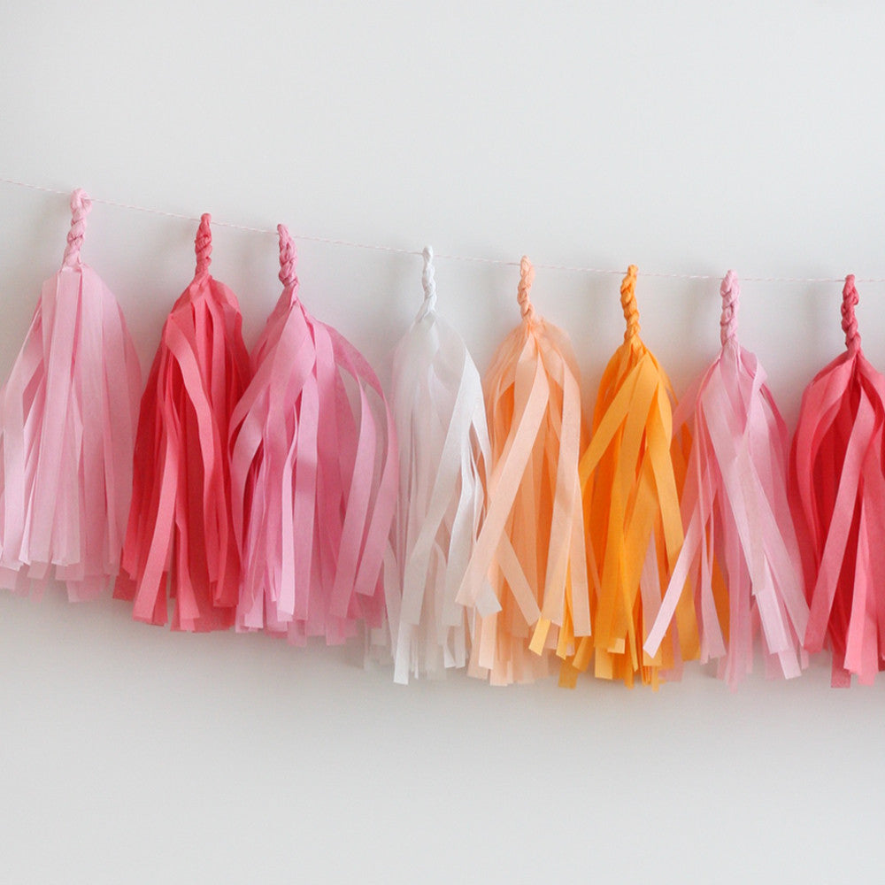 Peaches & Cream Fringe Tassel Garland Kit or Fully Assembled