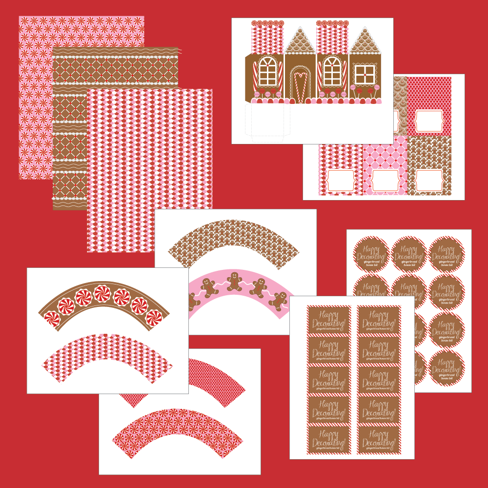 Printable Gingerbread House Wonderland Collection-- great for a ginger ...
