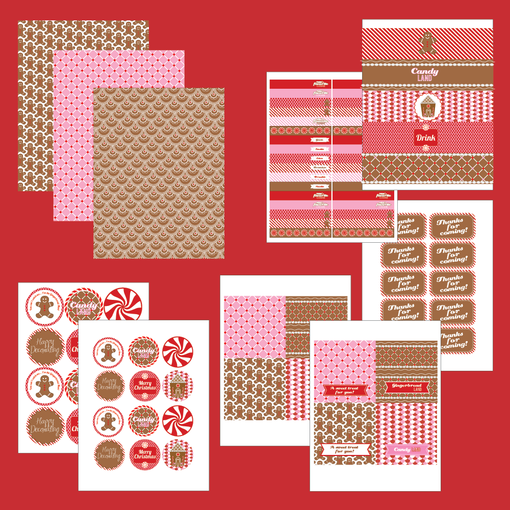 Printable Gingerbread House Wonderland Collection-- great for a ginger ...