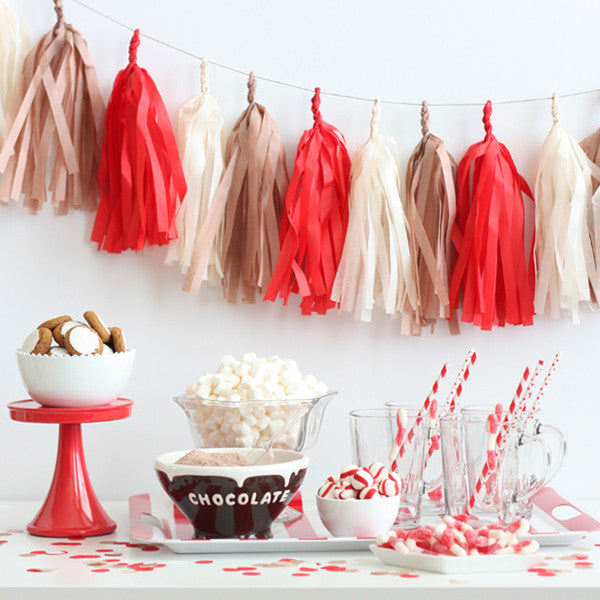 Gingerbread House Christmas Fringe Tassel Garland Kit or Fully Assembled
