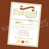 Glitzy Thanksgiving BLANK & Custom Dinner Invitations