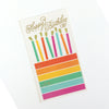 Birthday Cake Sticker tag with gold foil