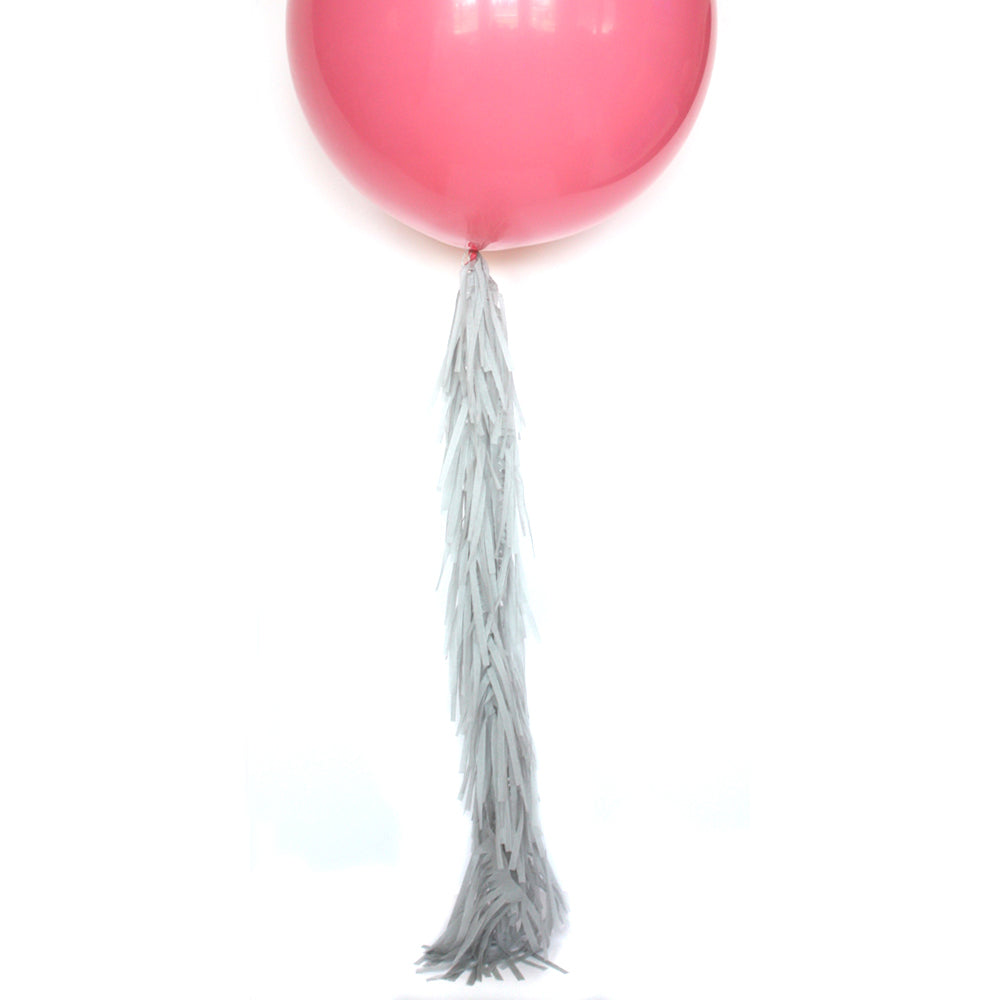 Grey Frilly Balloon Tassel