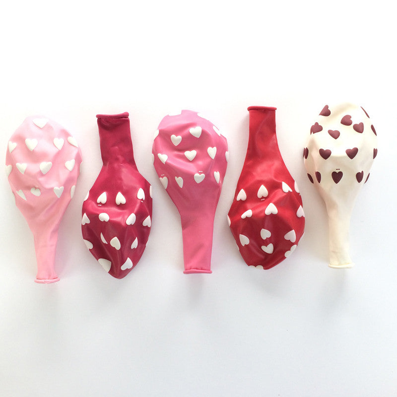 heart pattern balloons- 5 colors to choose from