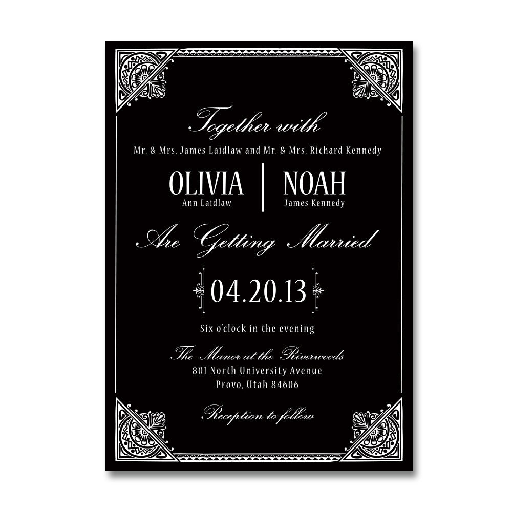 Hollywood Indulgence Wedding Invitations