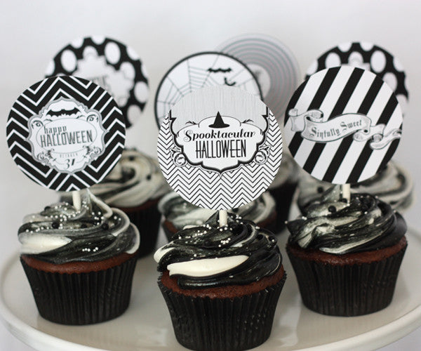 Black and White Sophisticated printable Halloween Collection