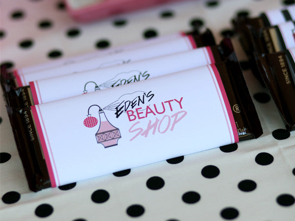 Sweet Beauty Shop Make-Up Birthday party printables