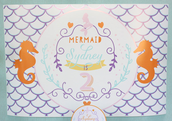 Magical Mermaid Birthday party printables