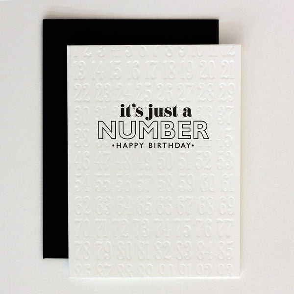 It's Just a Number Birthday Card
