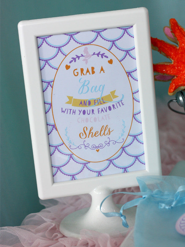 Magical Mermaid Birthday party printables