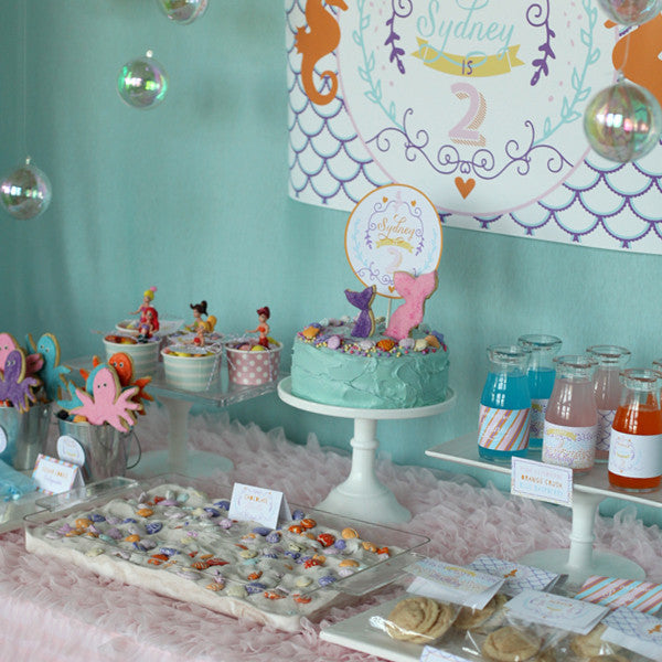 Magical Mermaid Birthday party printables