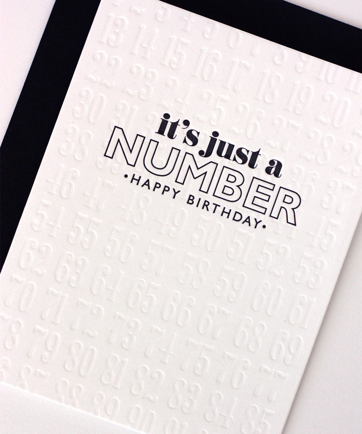 It's Just a Number Birthday Card