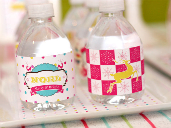Modern Neon Merry and Bright Christmas printable Collection