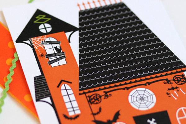Halloween Glam Haunted House printable invitation- 3 options