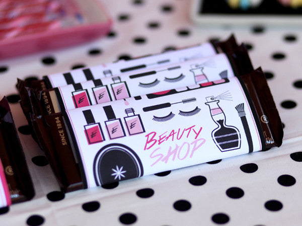Sweet Beauty Shop Make-Up Birthday party printables