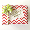 Jingle Merry Cheer Gold foil Holiday Christmas Sticker tag