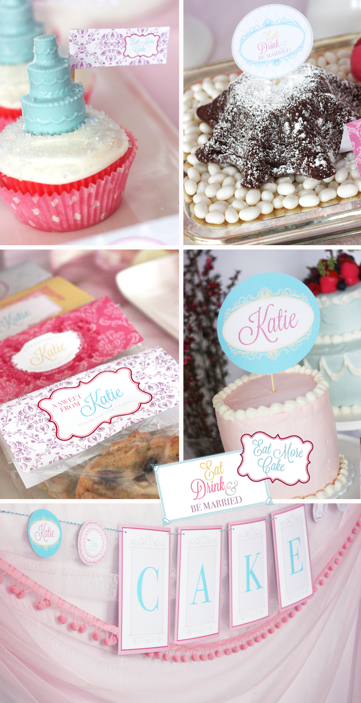Let them Eat Cake- printable Marie Antoinette Bridal Shower