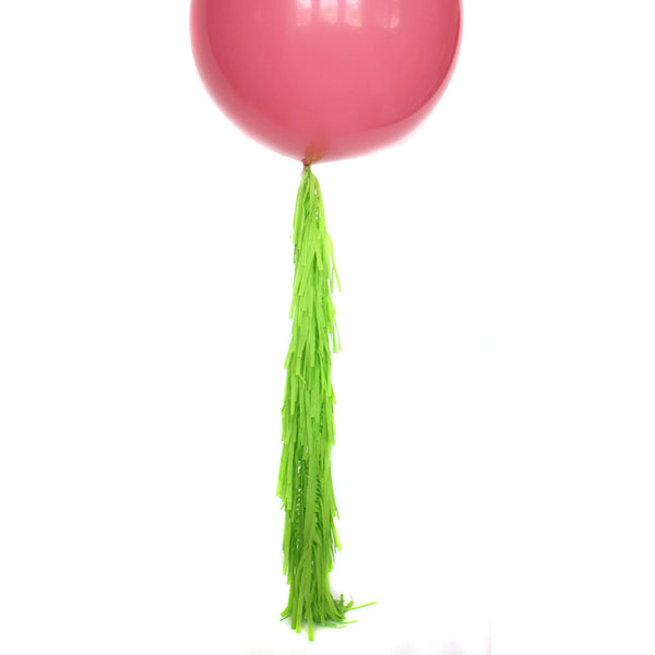 Lime Green Frilly Balloon Tassel