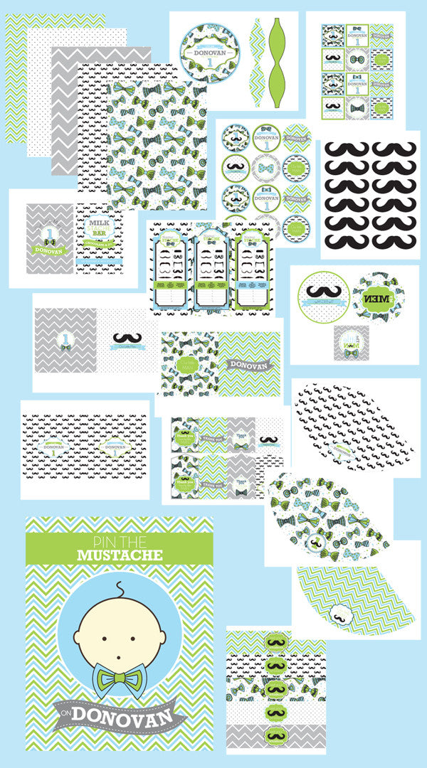 Mustache bash- Little man collection
