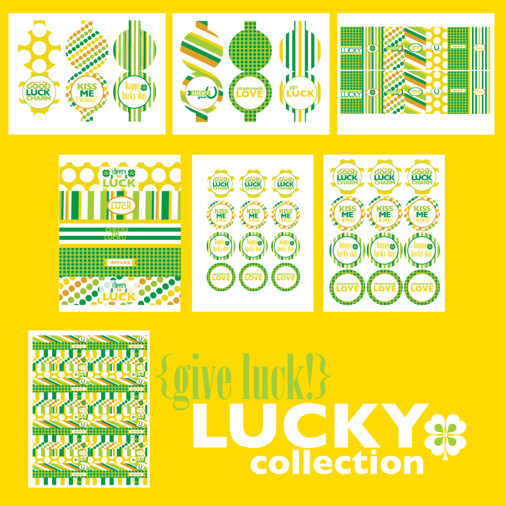 LUCKY Collection- Modern day St Patricks Day printable collection by Wants and Wishes