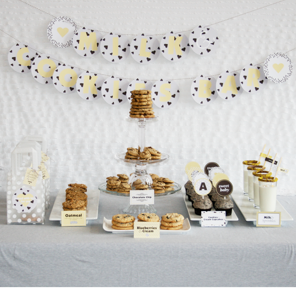 Milk & Cookies: Baked with Love Baby Shower Collection in 6 color ways
