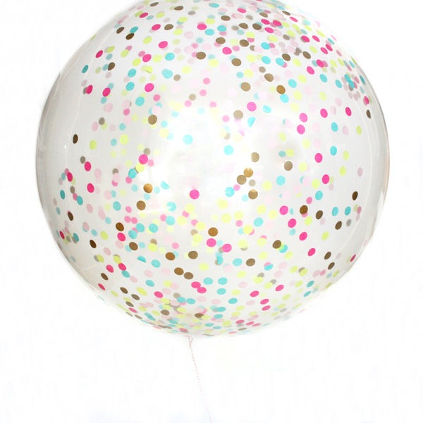 Neon Love Confetti Balloon