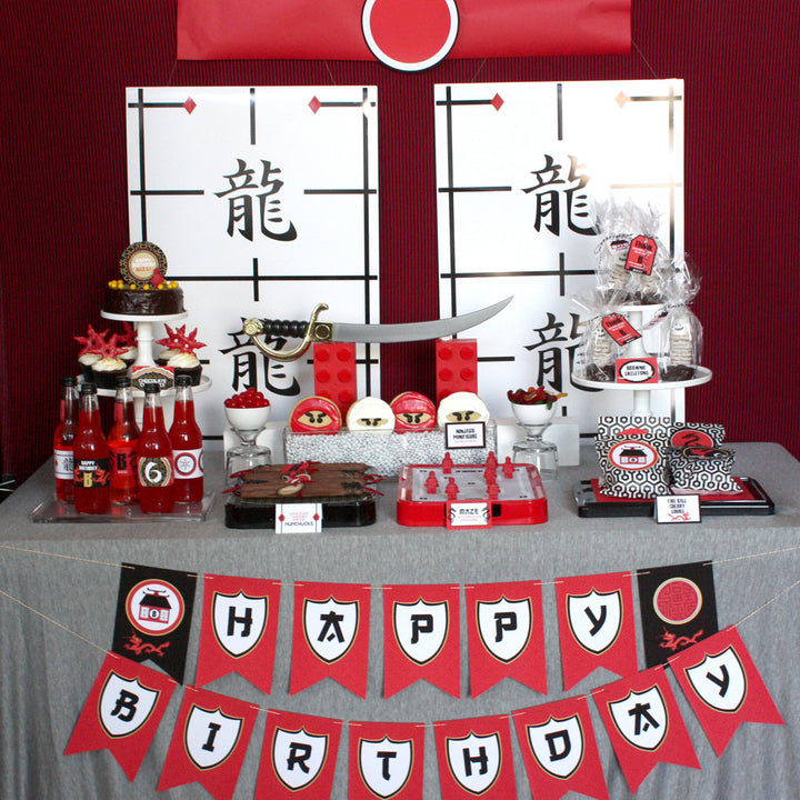 Ninja pritnable Birthday Invitation