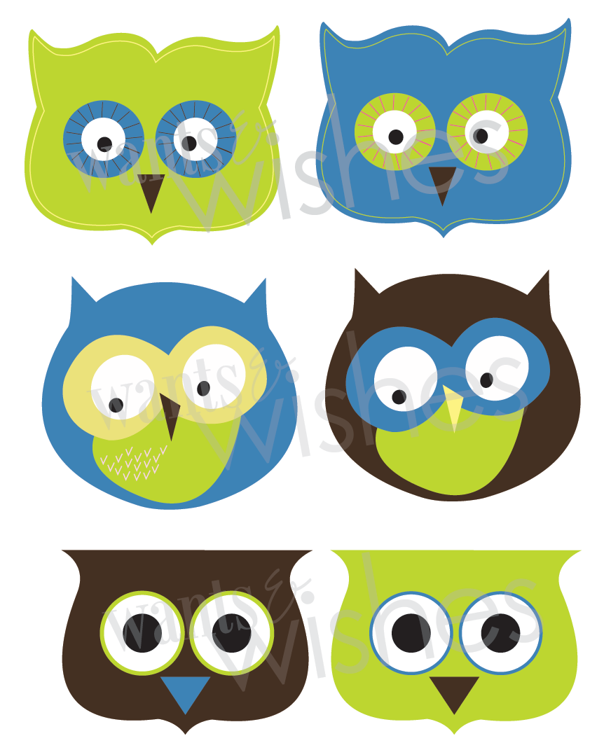 Printable Owl Favor/Treat Bag Toppers- Rock Collection