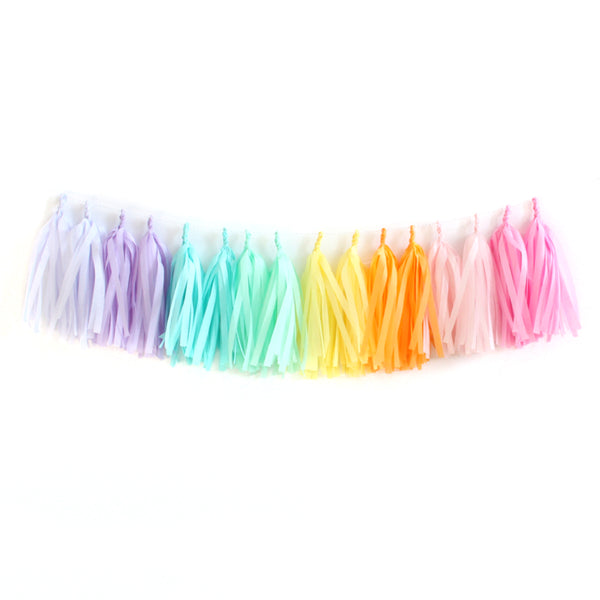 Pastel Dreamin' Fringe Tassel Garland Kit or Fully Assembled