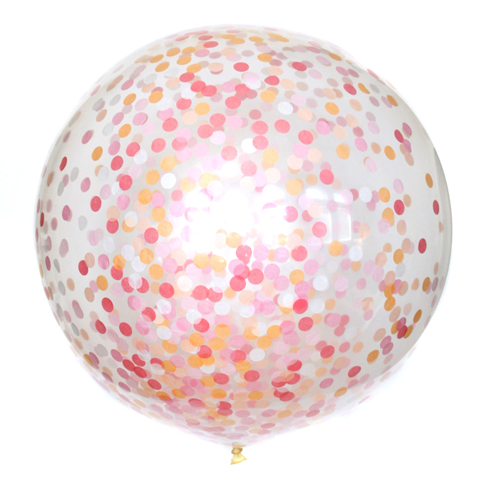 Peaches and Cream Confetti Balloon