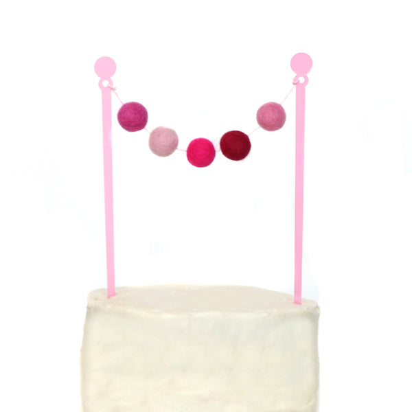 Perfectly Pink Cake Bunting Topper