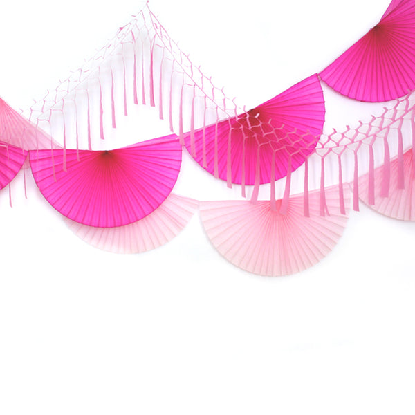 Perfectly Pink Fan Bunting Garland