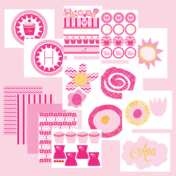 printable Pinkalicious Inspired Birthday Collection- by Wants and Wishes