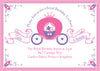 Princess Carriage Tea Party Birthday printable Invitation by Wants and Wishes
