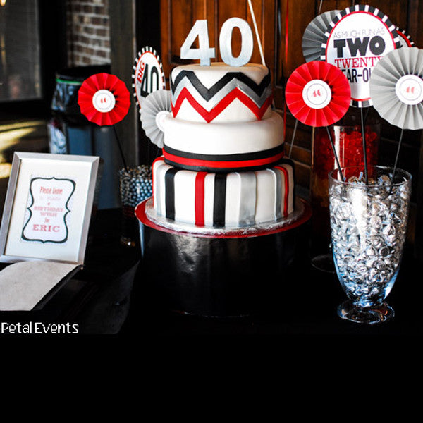 printable THE BIG O 30, 40, 50, 60.... BIRTHDAY Full party Collection (As much fun as two...)