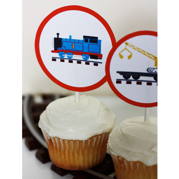 Printable Thomas and Friends Cupcake Toppers- build your own cupcake train toppers