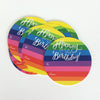 Hooray Birthday Rainbow Birthday Sticker tags