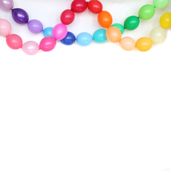 Bright Rainbow Link Balloon Garland