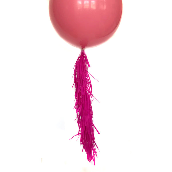 Raspberry Frilly Balloon Tassel
