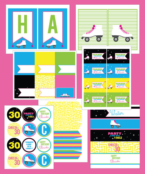 Roller Skate Birthday party Collection