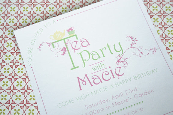 Sweet Tea printable Birthday Invitation by Wants and Wishes