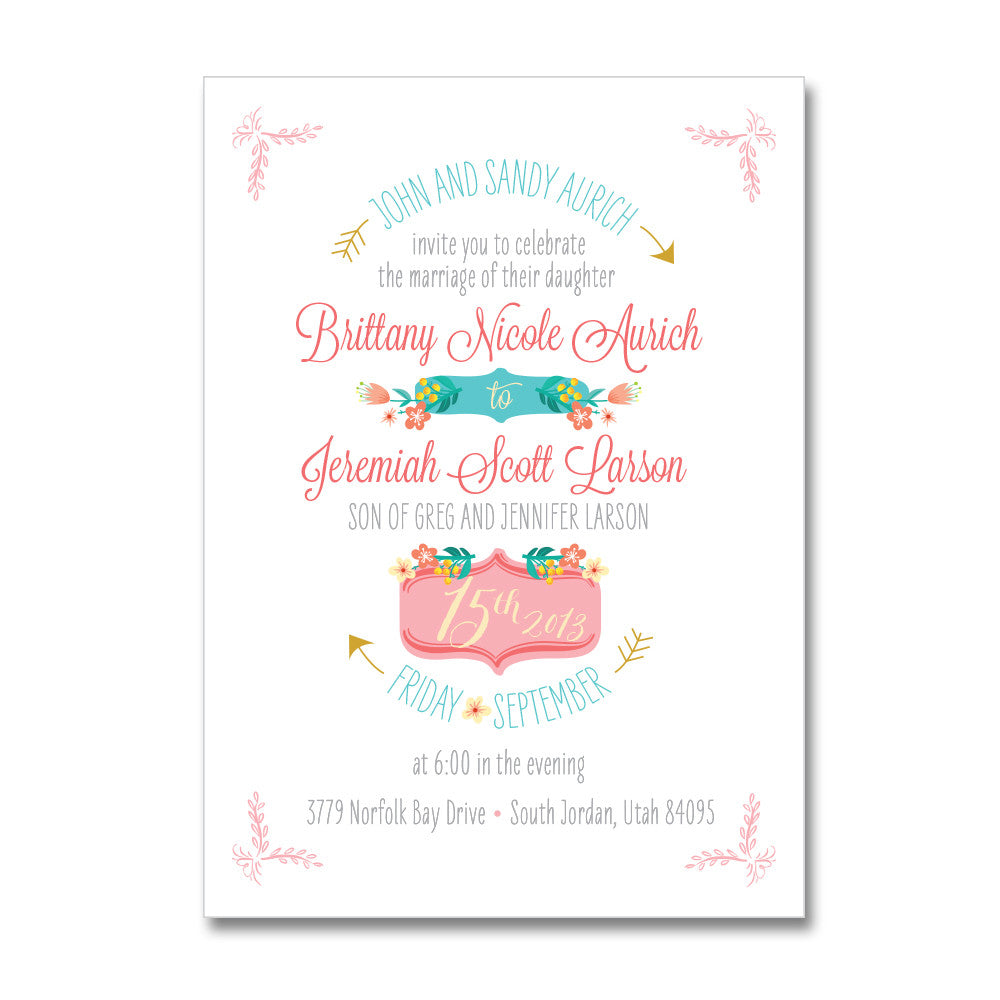 Tip Toe Through the Garden Wedding Invitations