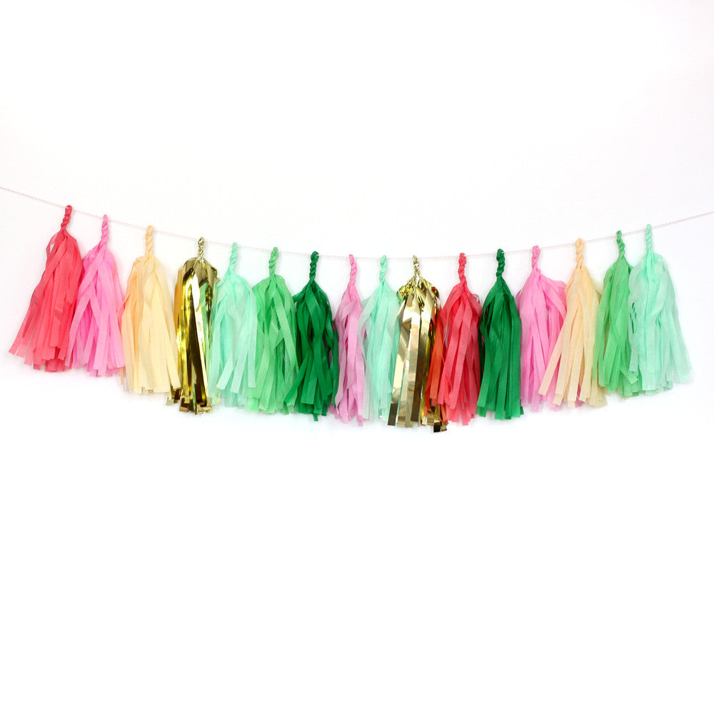 Tropical Fringe Tassel Garland Kit or Fully Assembled